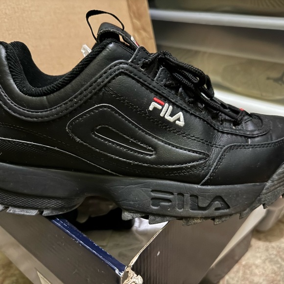Fila Black Chunky Platform Sneakers. - Picture 2 of 5